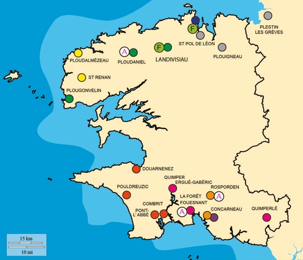 Carte des adhérents du réseau Océlorn