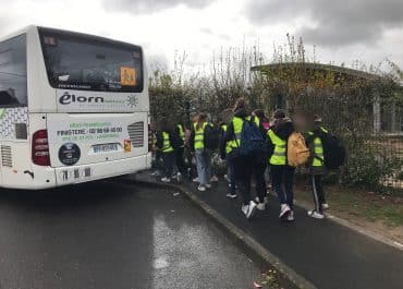 sécurité routière gilet jaune évacuation exercice